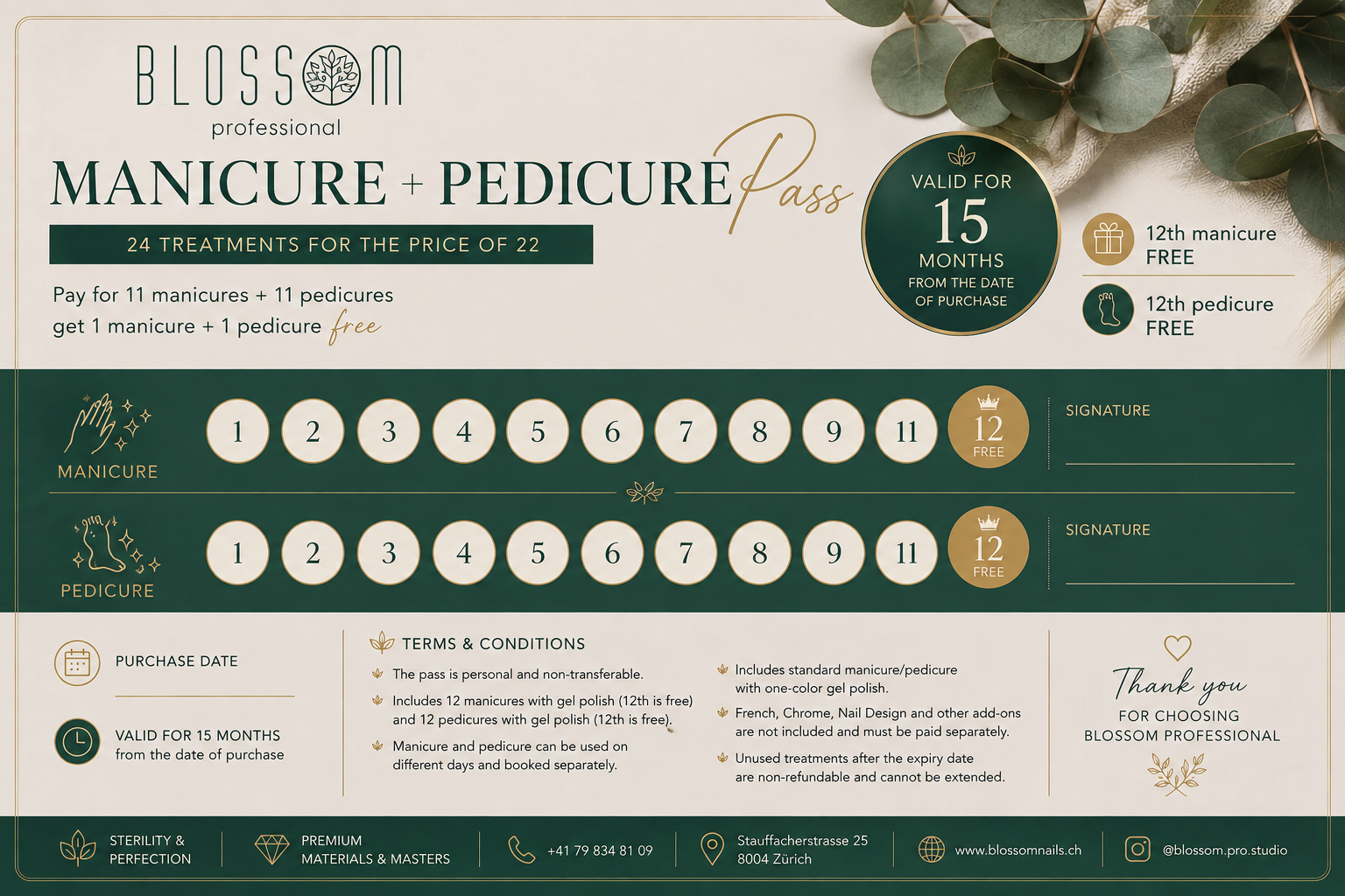 MANICURE + PEDICURE PASS