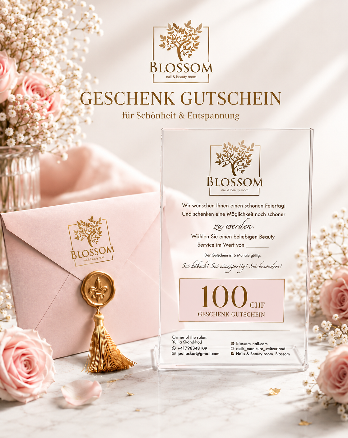 BLOSSOM PROFESSIONAL GIFT CARD — 100 CHF