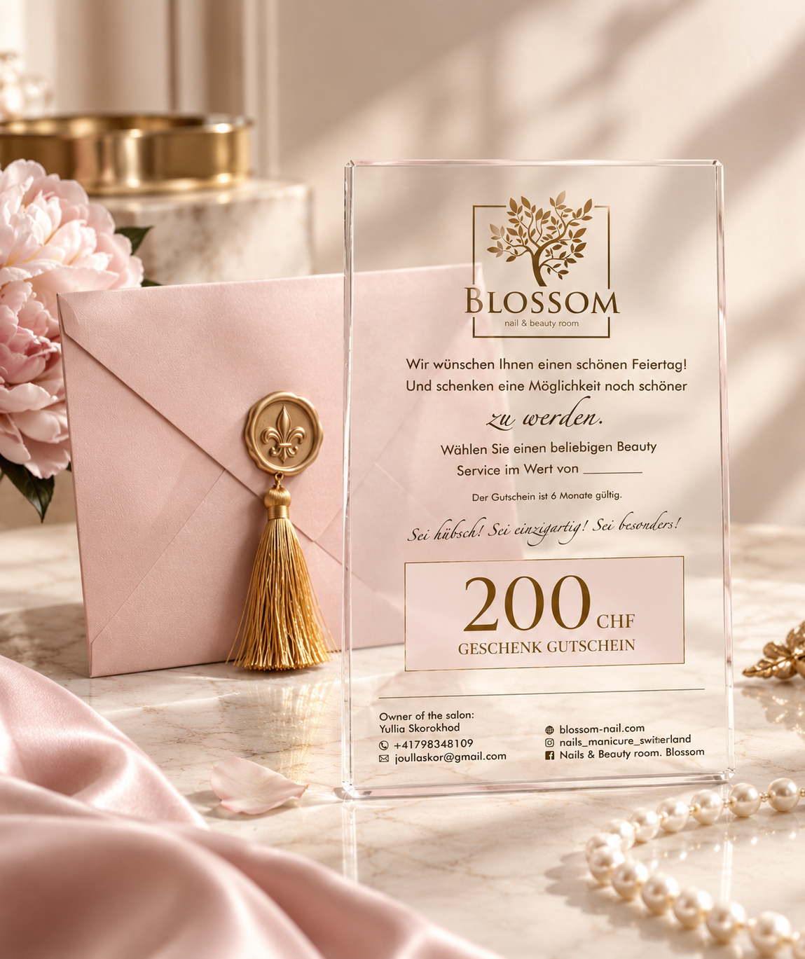 BLOSSOM PROFESSIONAL GIFT CARD — 200 CHF