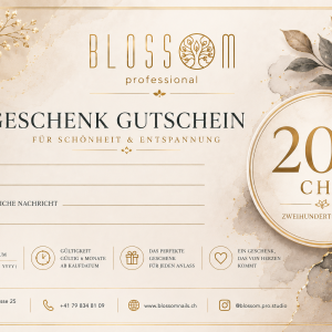 BLOSSOM PRO STUDIO GIFT CERTIFICATE — 200 CHF